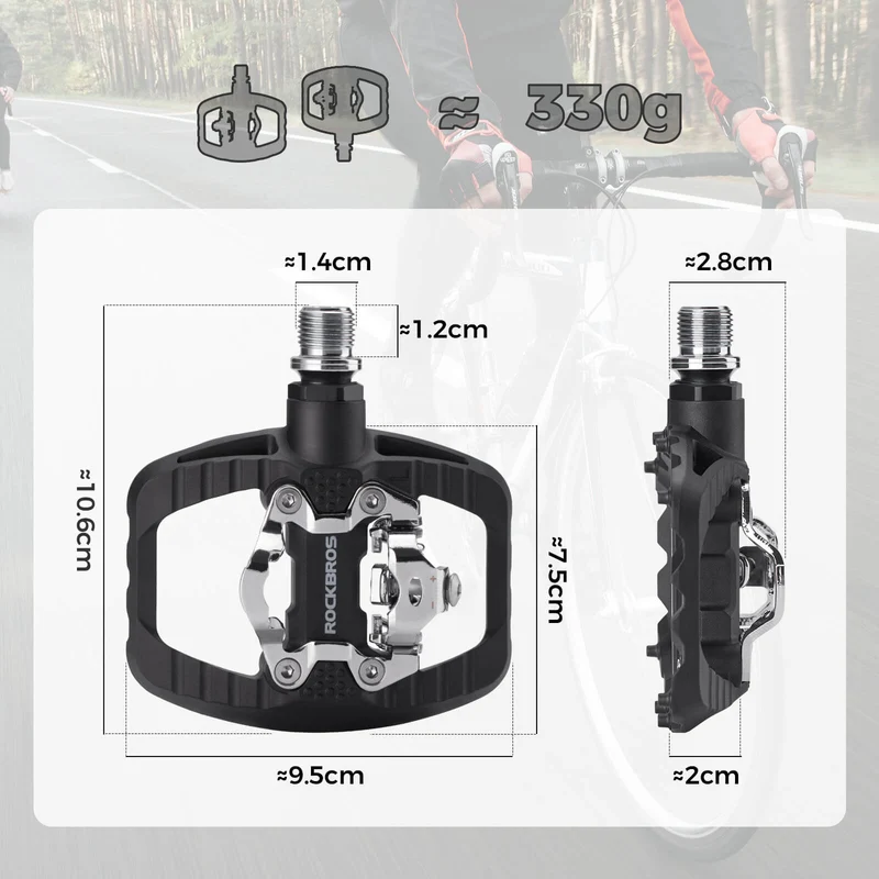 SPD-Klickpedale & Plattformpedale 2-in-1 inkl. Cleats 9/16"