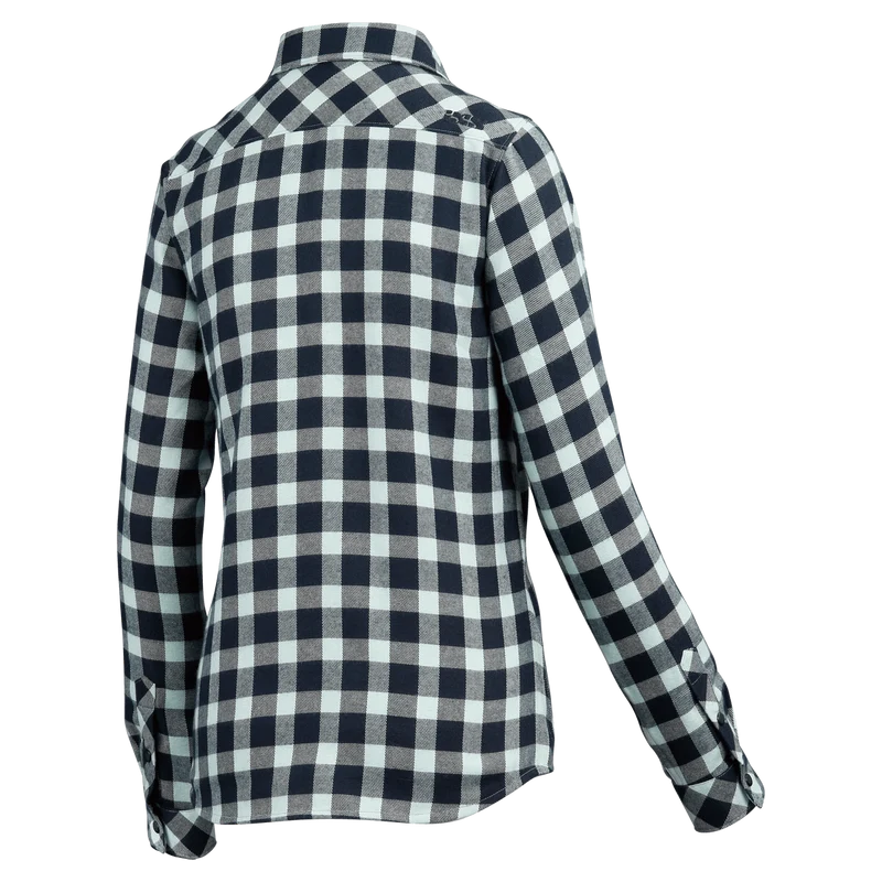 Escapee Women Flannel Hemd marine-celeste