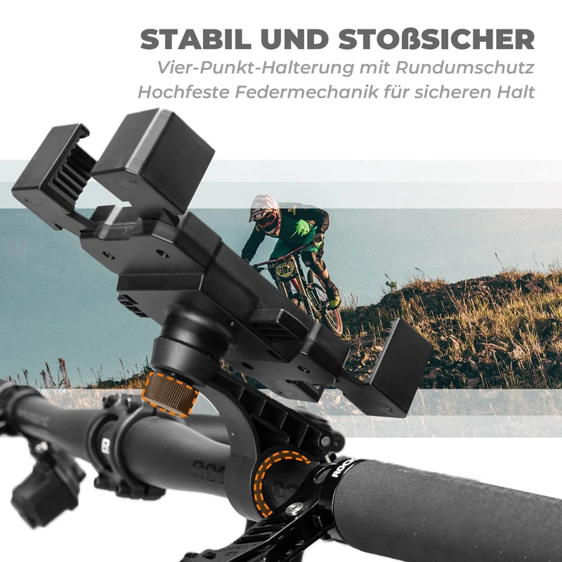 Fahrrad Handyhalterung 360° Drehbar für Handy 4.5~7.2"