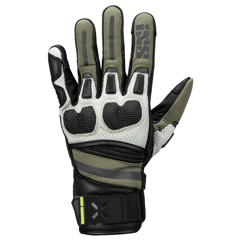Montevideo-Air 2.0 Kurzhandschuhe schwarz-oliv-hellgrau