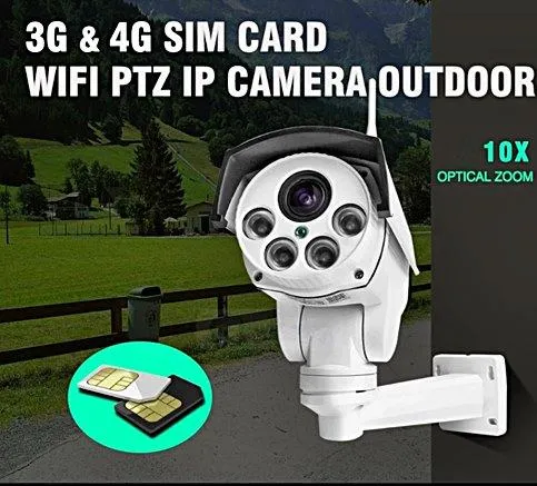 Tower-Zoom-Mobilfunk-Überwachungskamera für den Außenbereich 3G/4G