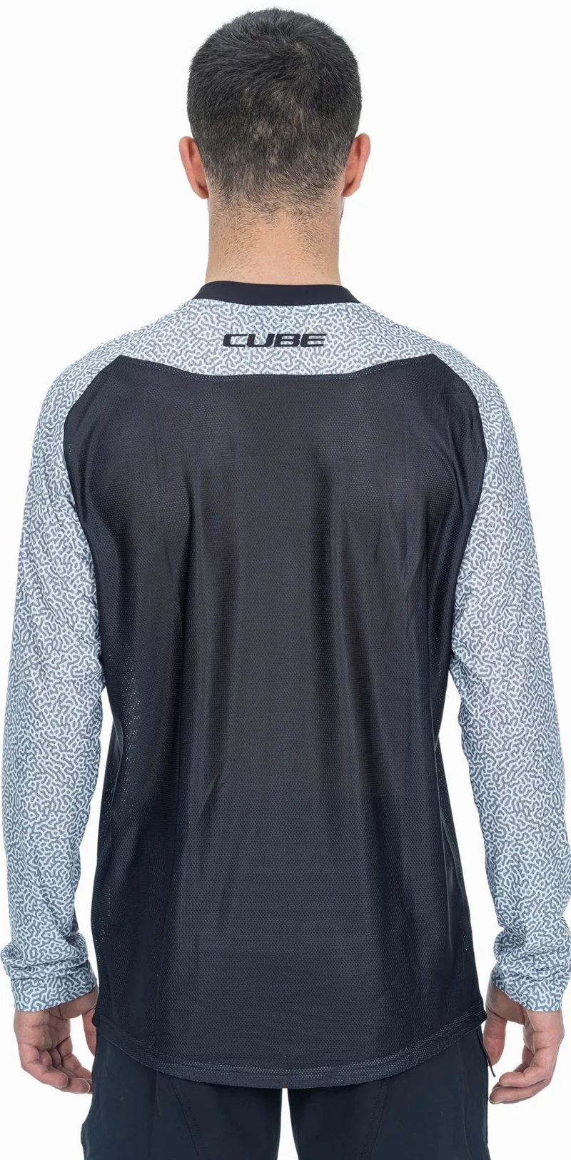 Cube Vertex Rundhalstrikot Langarm black'n'grey