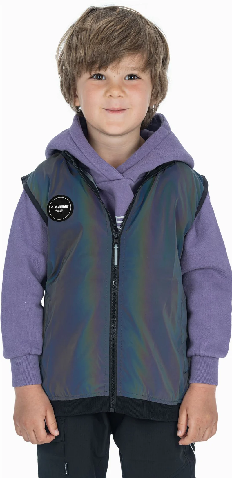 Cube Safety Windweste Rookie rainbow reflective