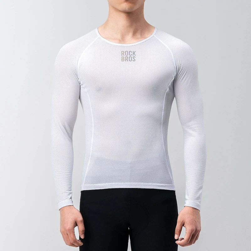 ROCKBROS Herren Langarm-Radtrikot Funktionsshirt Fahrrad Jersey Schnell Trocknen