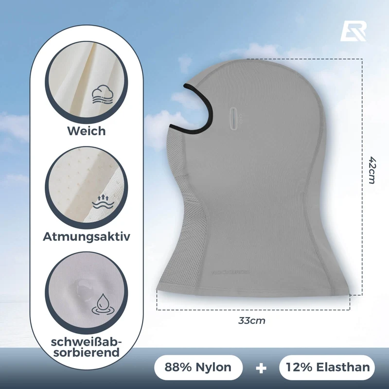ROCKBROS Sommer Sturmhaube UPF40+ Balaclava Gesichtsmaske Schnelltrocknend