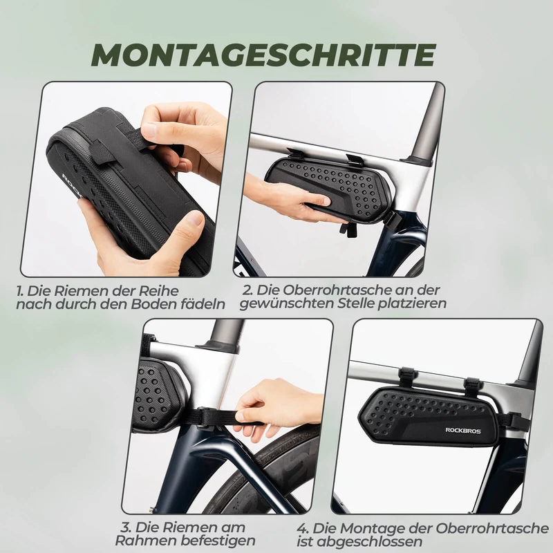 Rahmentasche Oberrohrtasche Schwarz 1,1L