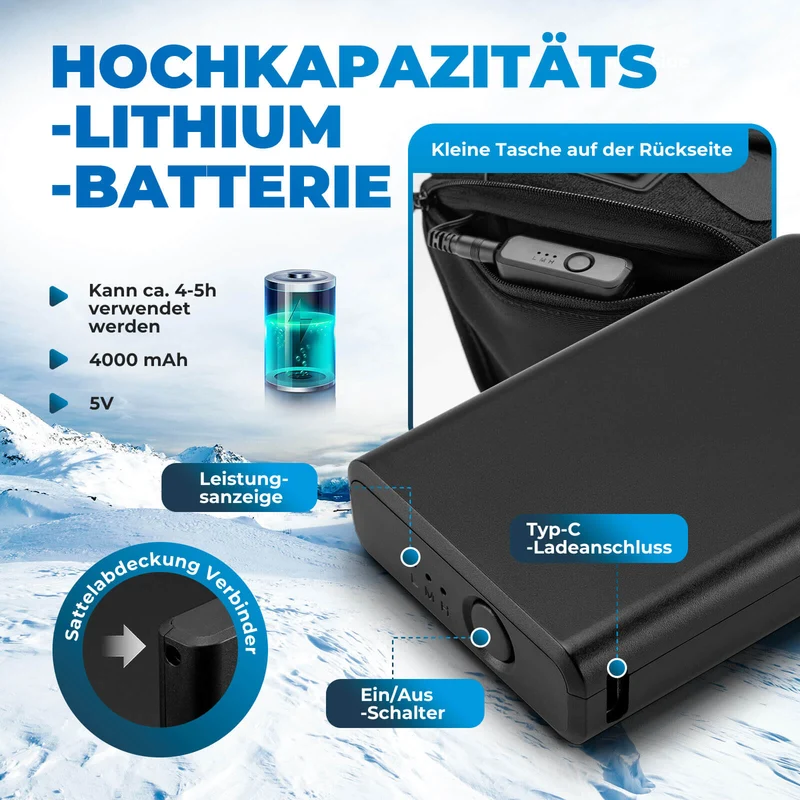 ROCKBROS Sattelbezug Sattelschutz Beheizbar Schnellspanner für MTB Rennrad E-Bike