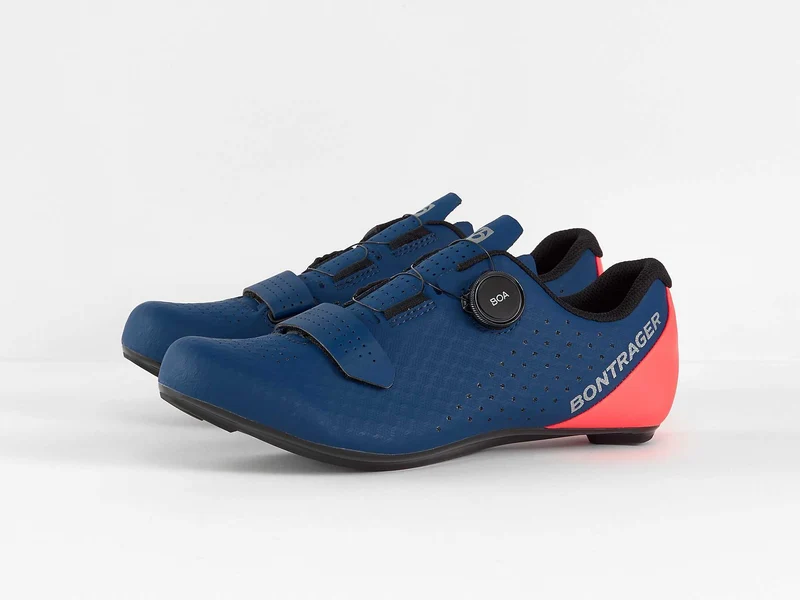 Bontrager Circuit Rennradschuhe nautical navy/radioactive coral