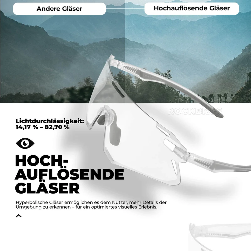 Aerodynamische und Windabweisende Sportbrille