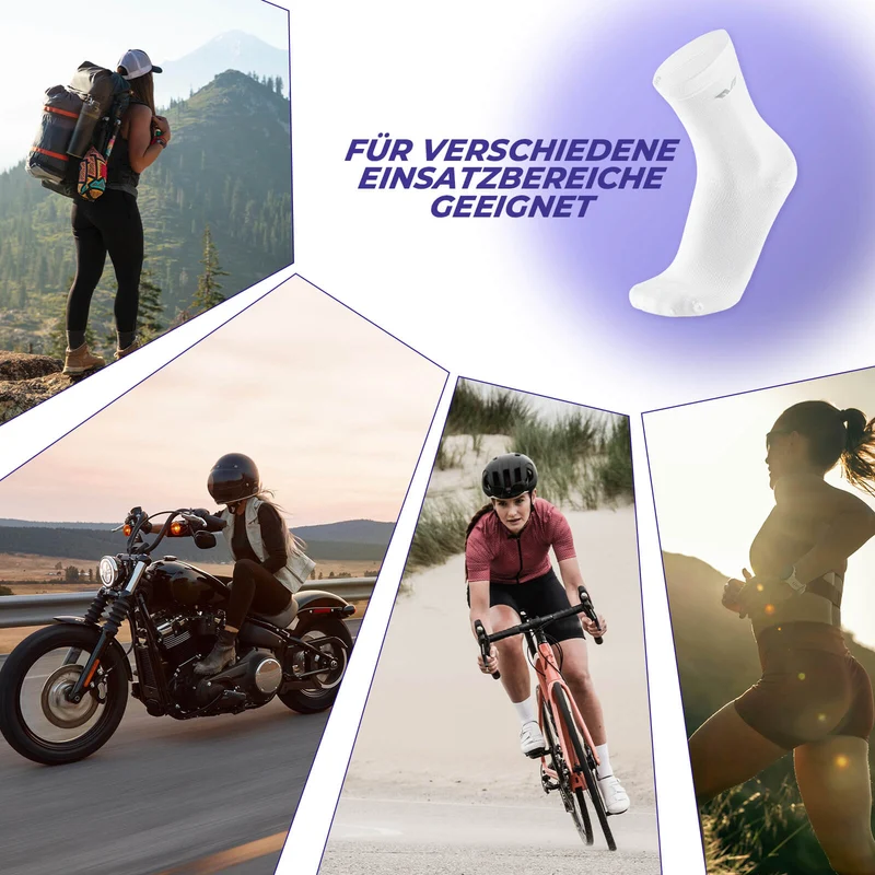 ROCKBROS TVI Damen Sportsocken Atmungsaktive Fahrradsocken Sommer