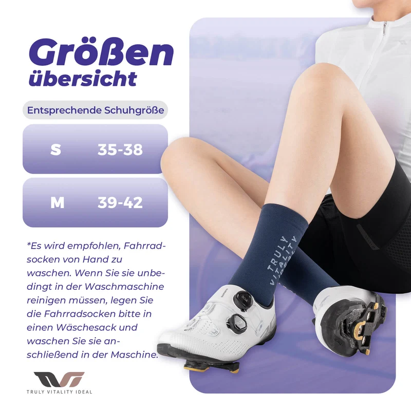 ROCKBROS TVI Damen Sportsocken Atmungsaktive Fahrradsocken Sommer