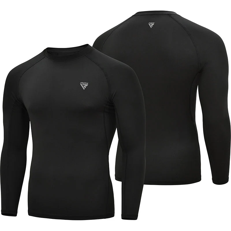 RDX T15 Langarm-Rashguard in Schwarz