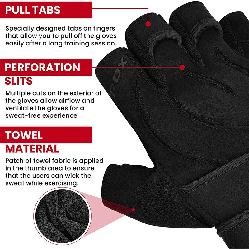 RDX L4 Offene Finger Gewichtheber Gymhandschuhe