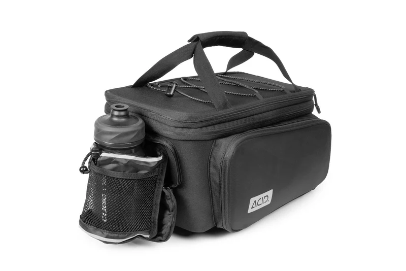 Acid Gepäckträgertasche Trunk City RILink black 8 + 16 L (schwarzes Gummiband)