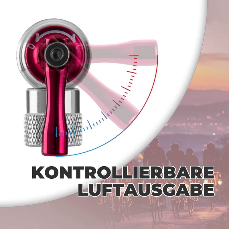 ROCKBROS Fahrradpumpe CO2 Inflator Fahrrad Minipumpe Presta & Schrader Ventil