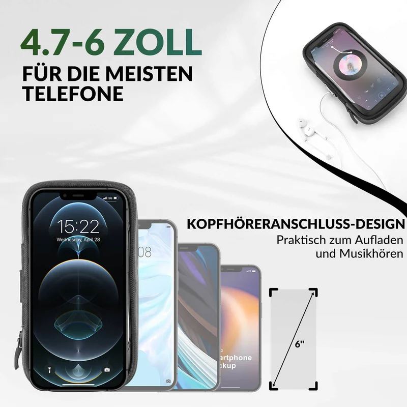 ROCKBROS Fahrradtasche Wasserdicht Handytasche Drehbar für Handy 4.7-6 Zoll