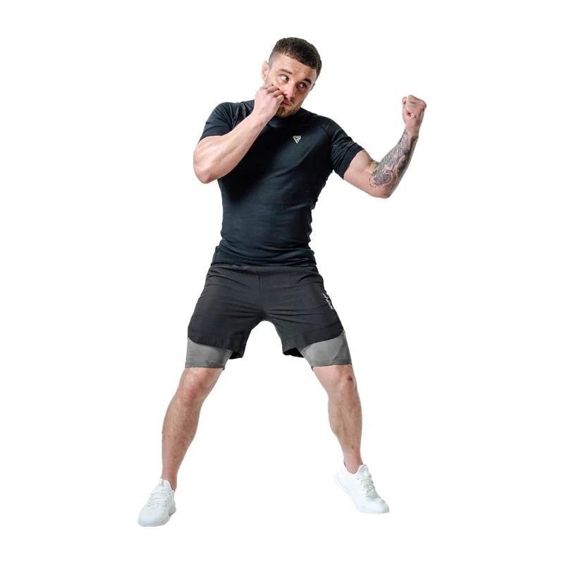 T16 2-in-1-Kompressions-MMA-Shorts