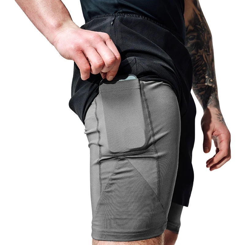 T16 2-in-1-Kompressions-MMA-Shorts
