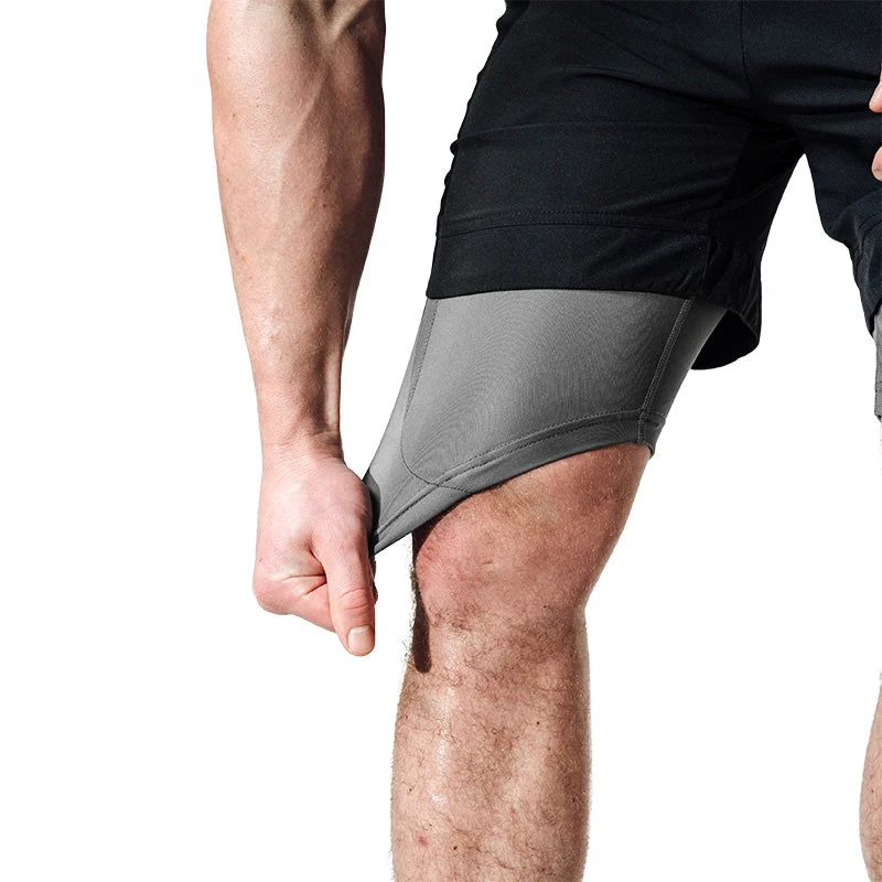 T16 2-in-1-Kompressions-MMA-Shorts