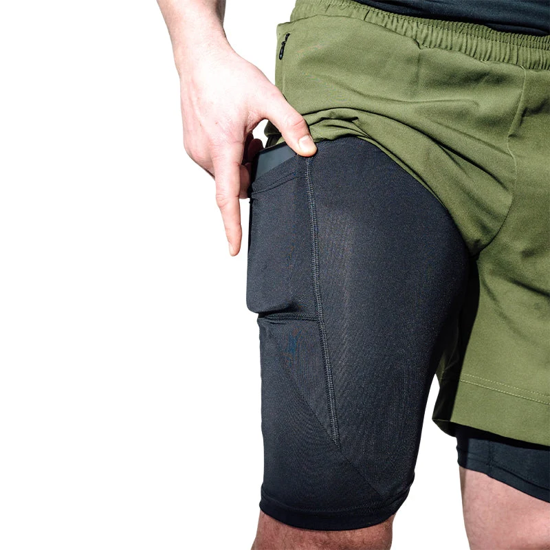T16 2-in-1-Kompressions-MMA-Shorts