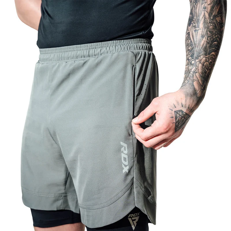 T16 2-in-1-Kompressions-MMA-Shorts