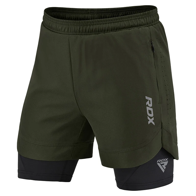 T16 2-in-1-Kompressions-MMA-Shorts