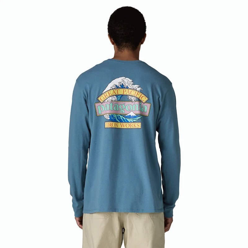 M's L/S Great Waves Responsibili-Tee