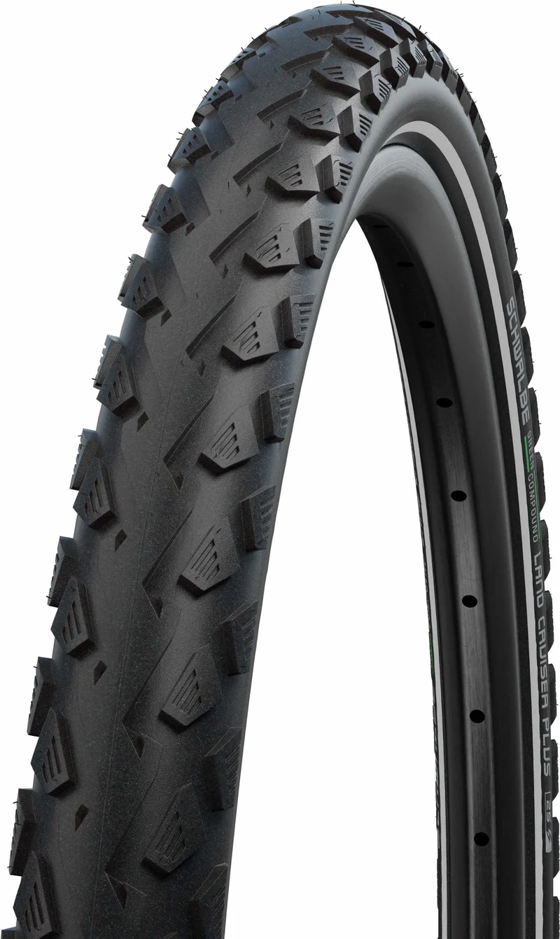 Schwalbe Land Cruiser Plus Green Compound, Active Line, Drahtreifen 26" TwinSkin, Tube, PunctureGuard black-reflex