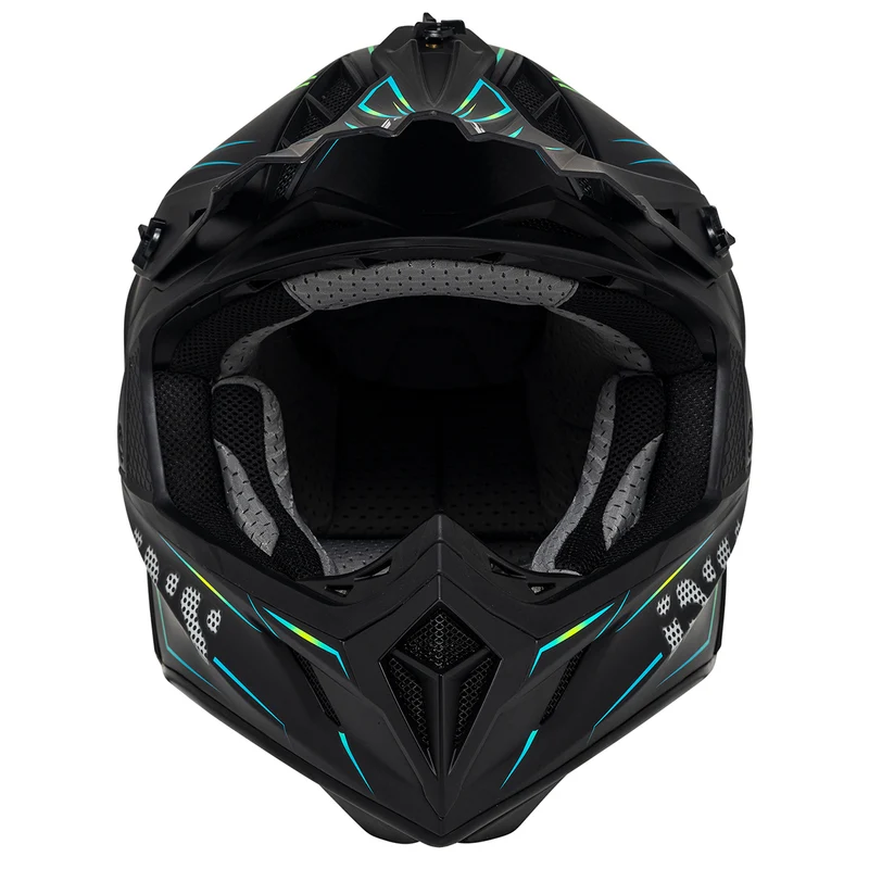 Motocross Helm iXS189FG 2.0 schwarz matt-gelb neon