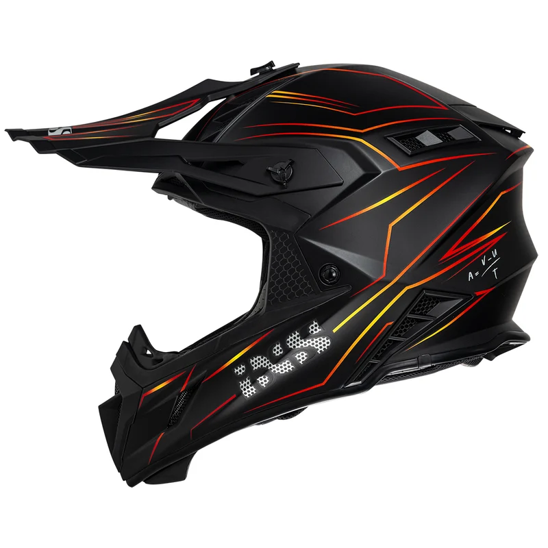 Motocross Helm iXS189FG 2.0 schwarz matt-rot