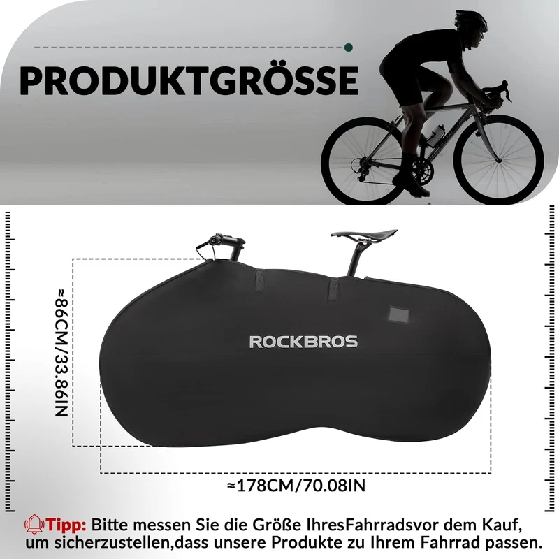 ROCKBROS Fahrrad Transporttasche Wasserdichte Tragetasche für Fahrräder bis 26 Zoll