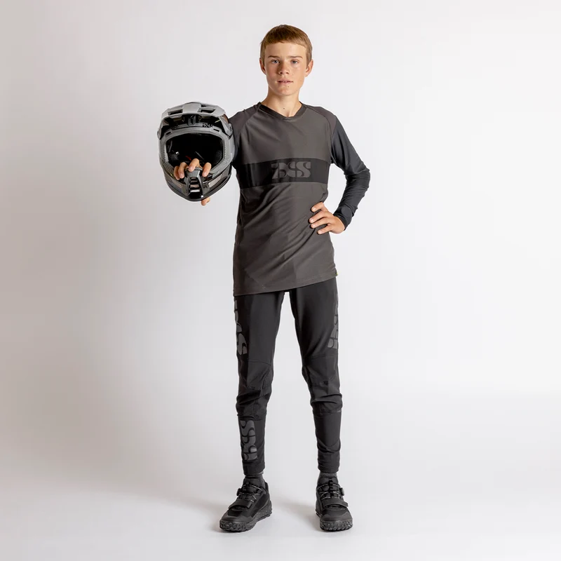 Kids Trigger EVO Long Sleeve Jersey anthrazit-schwarz