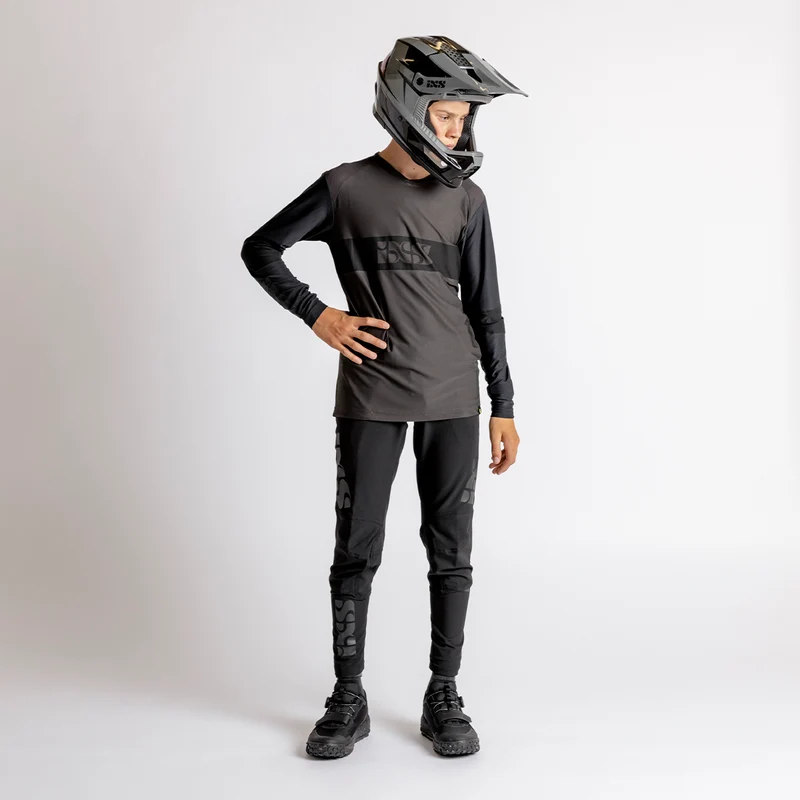 Kids Trigger EVO Long Sleeve Jersey anthrazit-schwarz