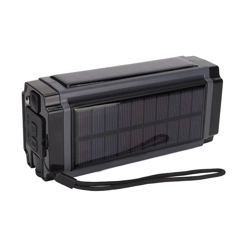 Sunny Hiker - Notfallradio mit Powerbank 5.000 mAh (Kann 3xAAA Batterien verwenden) // Schwarz