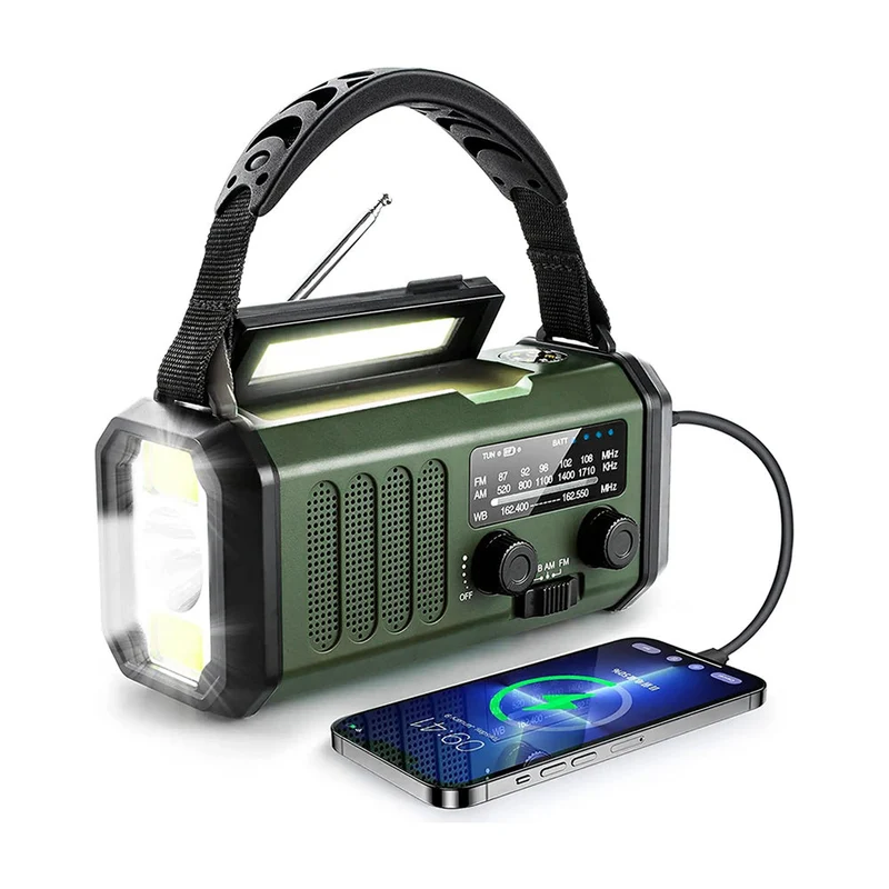 Sunny Hiker - Notfallradio mit Powerbank 10.000 mAh // Grün