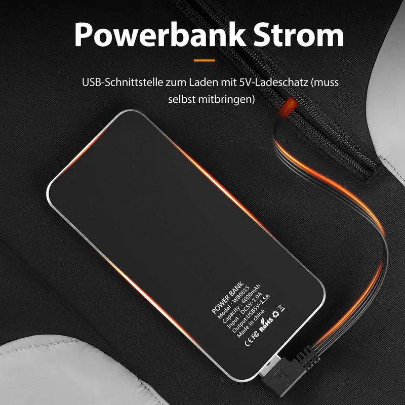 ROCKBROS Elektrische Beheizte Weste mit 3 Temperaturstufen für Herren/Damen
