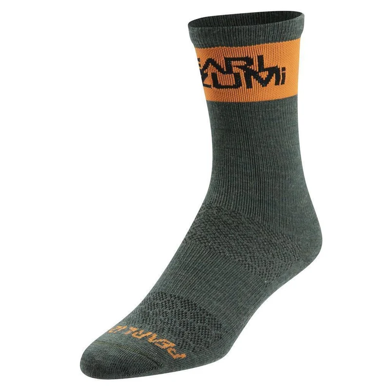 Pearl Izumi Merino Tall Sock dunkelgrün/organge