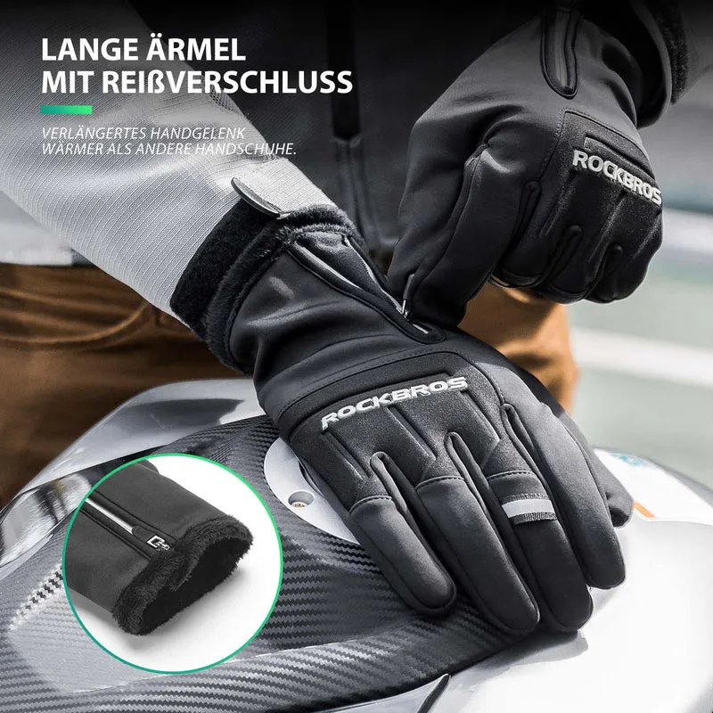 ROCKBROS Fahrradhandschuhe Touchscreen Warme Winterhandschuhe S-XL