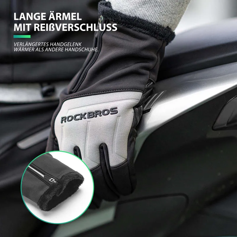 ROCKBROS Fahrradhandschuhe Touchscreen Warme Winterhandschuhe S-XL