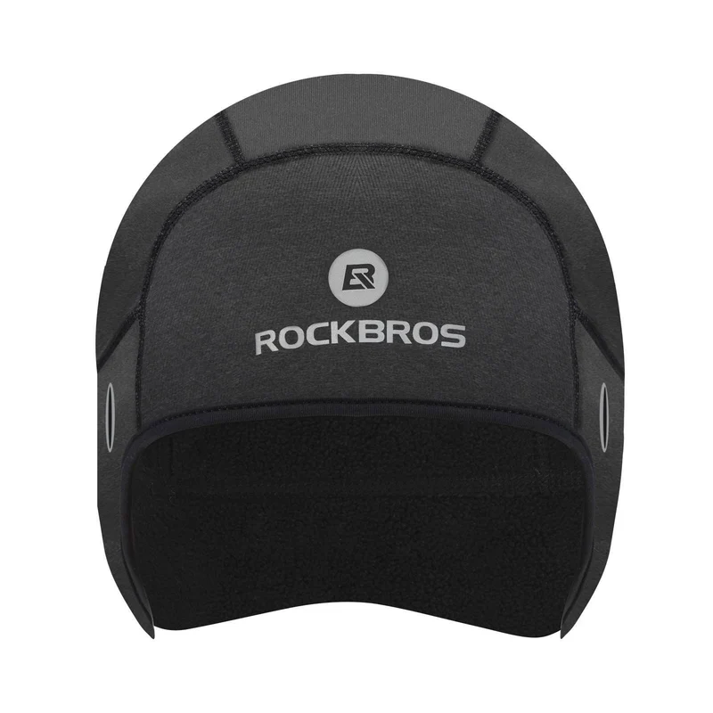 ROCKBROS Winter Fahrrad Mütze Winddicht Helmmütze mit Brillenlöcher