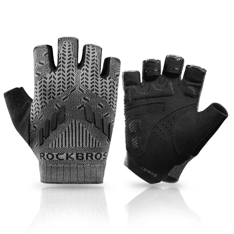 ROCKBROS Half Finger Shock Absorbing Cycling Handschuhe Sommer Herren