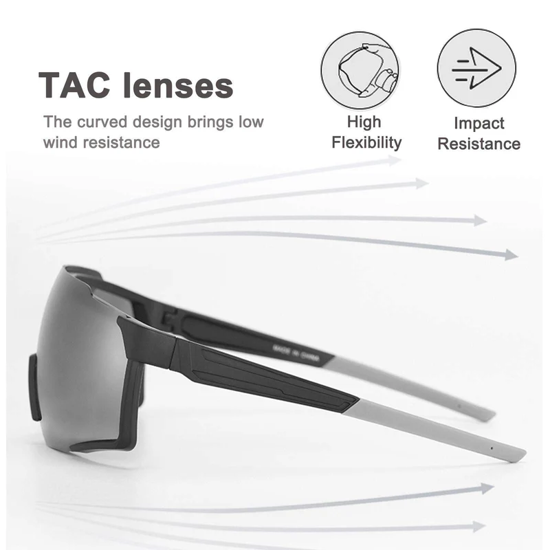 Schwarze Polarisierte Sonnenbrille für Outdoor-Sport