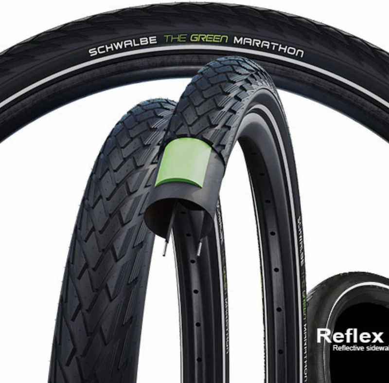 Schwalbe Marathon Tour E-50 GreenGuard, Performance Line Drahtreifen 27,5" Addix Eco schwarz skin-reflex