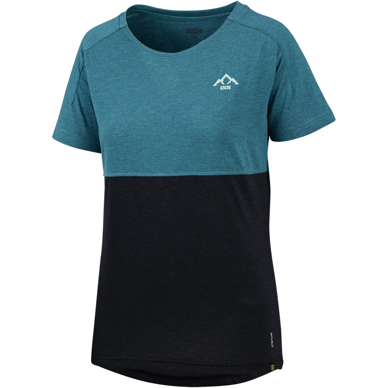 Flow Kids Tech Tee Mountain everglade-schwarz