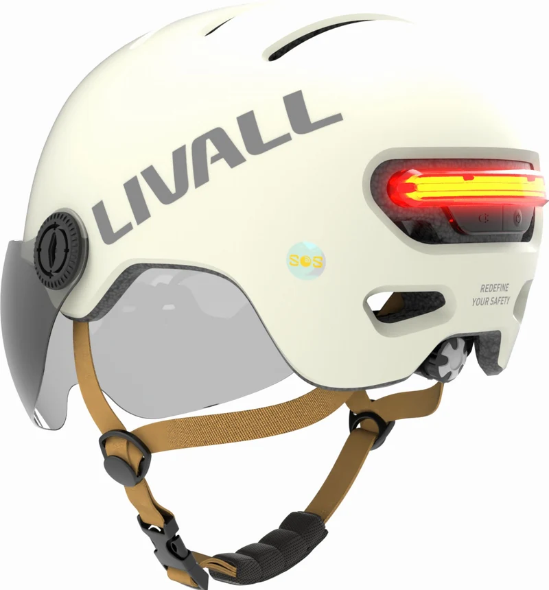 B-Ware - Livall L23 City Helm mit Visier weiß (Gebrauchtware)
