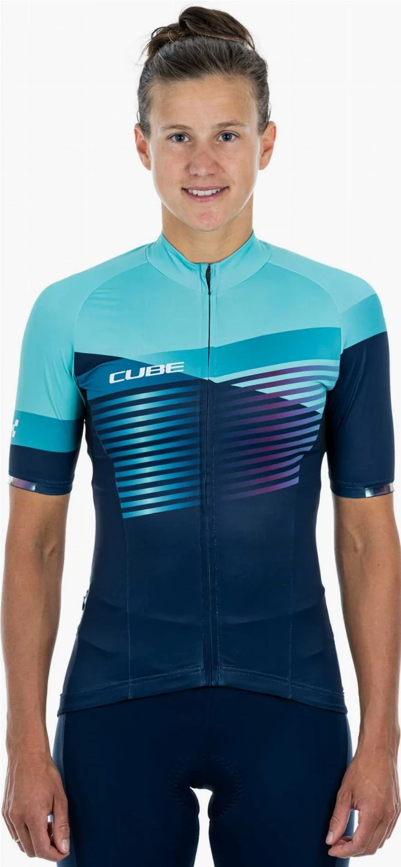 Cube Teamline WS Trikot Kurzarm blue´n´mint