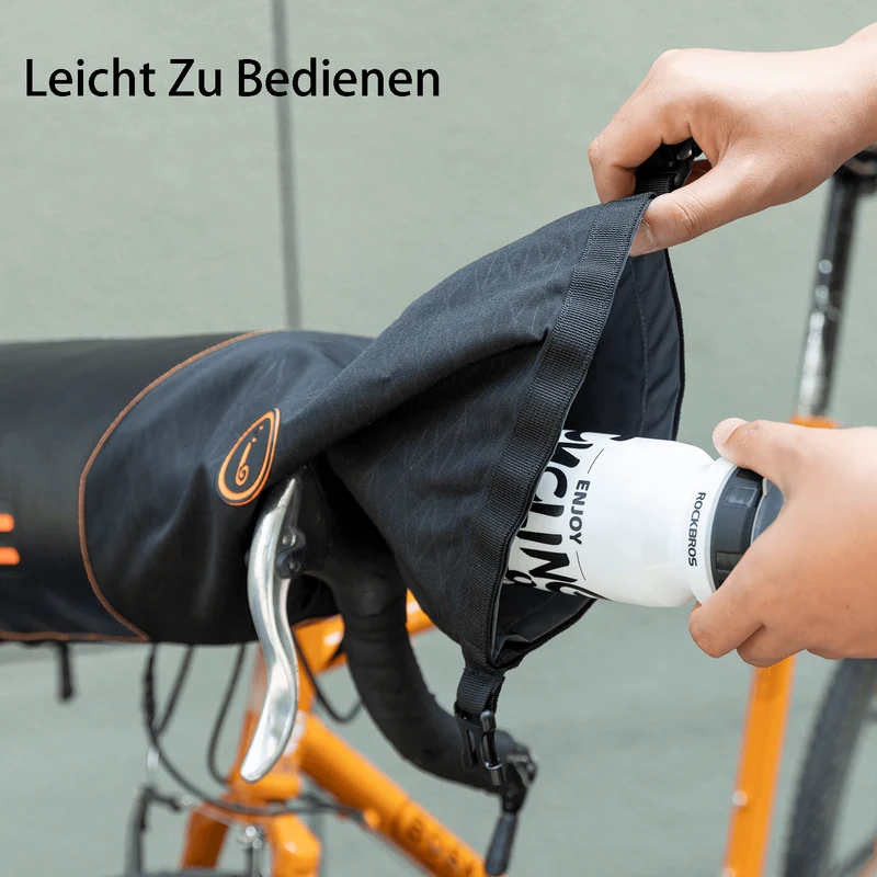 ROCKBROS Wasserdichte Fahrrad Lenkertasche 2L mit Öffnungsdesign