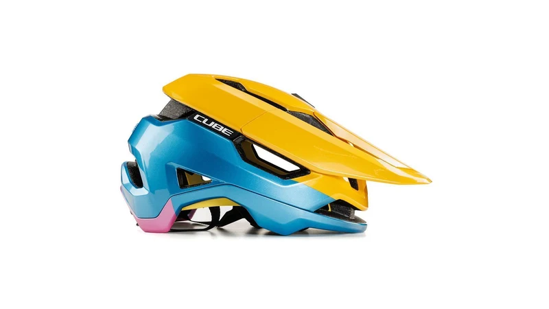 Cube Trooper Mips MTB-Helm yellow´n´blue´n´pink