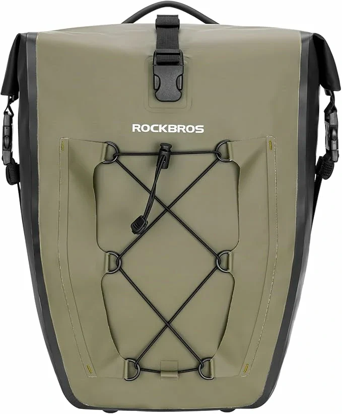 ROCKBROS Gepäckträgertasche 25L-32L 100 % wasserdicht mit Tragegriff