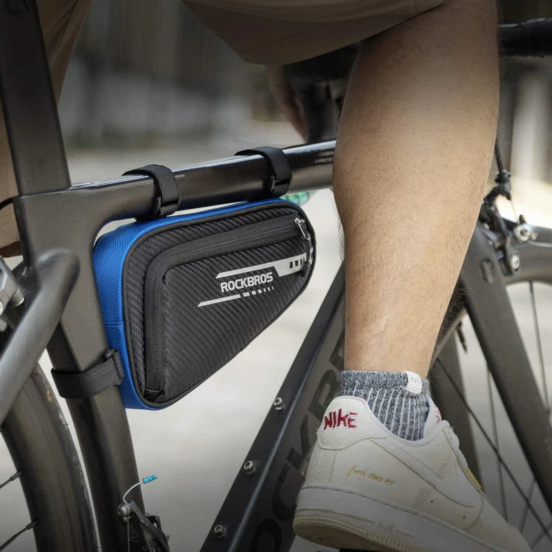 ROCKBROS Rahmentasche wasserdicht Dreieckstasche für MTB & Rennräder 1,2L
